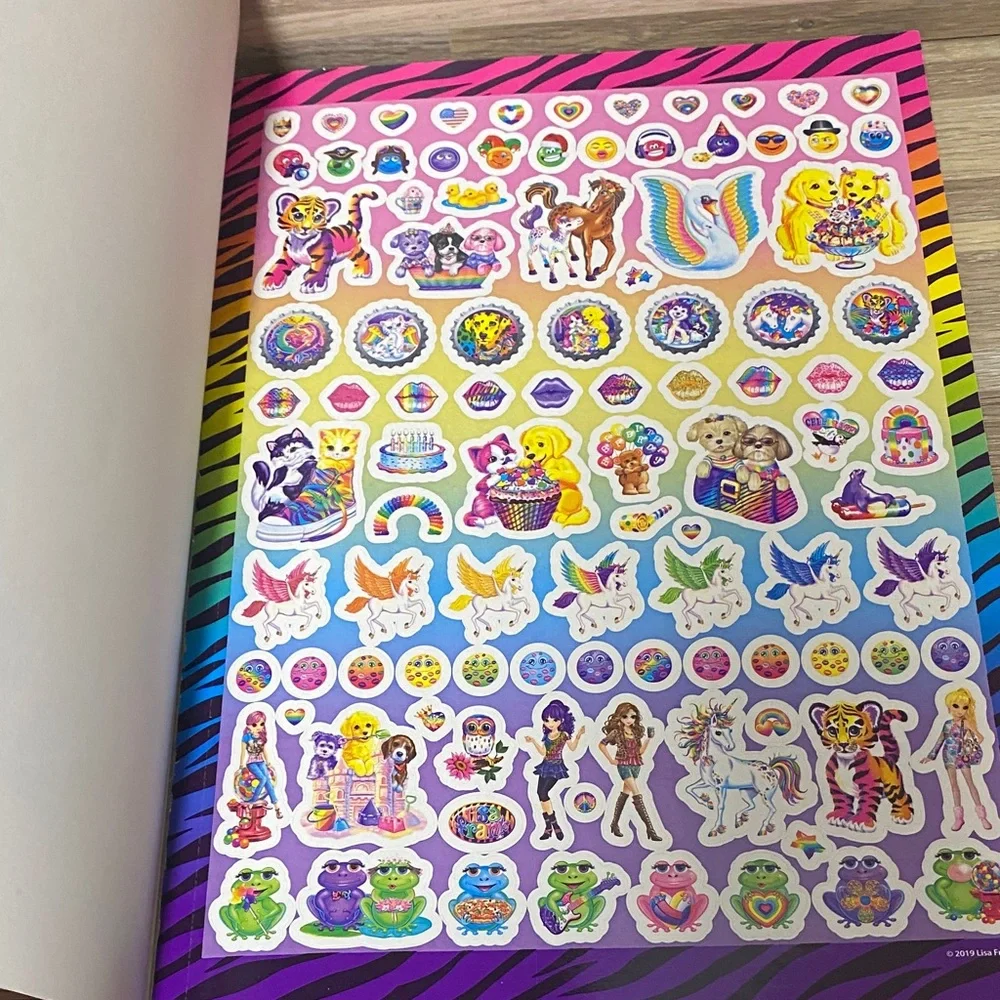 Lisa Frank stickers Colorful Puppy and Unicorn Activity Books